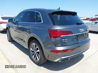 2022 Audi Q5 S line Premium with VIN WA1GAAFYXN2102653, listed as a IAAI auction lot 41967220 with 20,864 mi miles and . Bid and sale history available at DreamBid. Image 3.