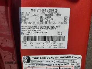 2010 Ford F-150 XL с VIN 1FTEW1E85AFB34249, выставлен на аукционе Copart как лот 71395724 с пробегом 192 156 миль миль и Списание • Salvage title. История ставок и продаж доступна на DreamBid. Изображение 12.