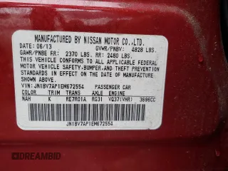 2014 Infiniti Q50 Premium z VIN JN1BV7AP1EM672554, wystawiony jako Copart lot #54788125 z przebiegiem 124 162 mil mil oraz Szkoda całkowita • Salvage title. Historia ofert i sprzedaży dostępna na DreamBid. Obrazek 12.