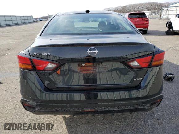 2025 Nissan Altima SV with VIN 1N4BL4DW0SN323160, listed as a Copart auction lot 46409795 with 7,821 mi miles and Salvage Title. Bid and sale history available at DreamBid. Image 6.