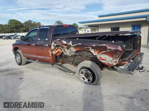 2005 Dodge 2500 SLT with VIN 3D7KS28D35G750040, listed as a Copart auction lot 42591365 with 105,523 mi miles and Salvage Title. Bid and sale history available at carsss.com. Image 2.