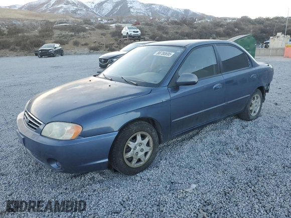 2003 Kia Spectra z VIN KNAFB121435232105, wystawiony jako Copart lot #88780695 z przebiegiem 161 466 mil mil oraz Szkoda całkowita • Salvage title. Historia ofert i sprzedaży dostępna na DreamBid. Obrazek 1.