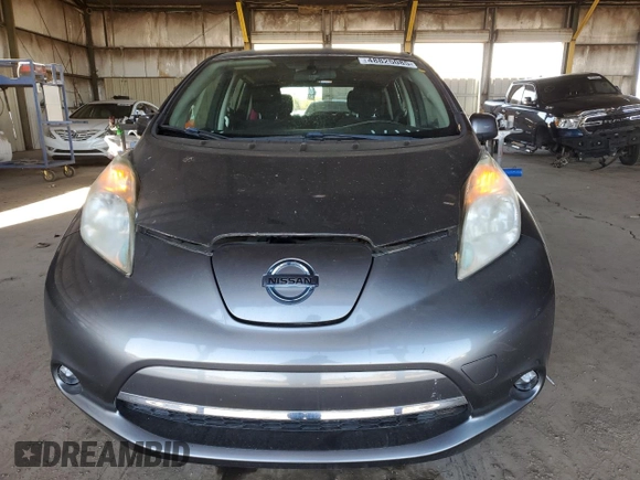 2015 Nissan LEAF SV with VIN 1N4AZ0CP2FC325684, listed as a Copart auction lot 48825085 with 38,342 mi miles and Salvage Title. Bid and sale history available at DreamBid. Image 5.