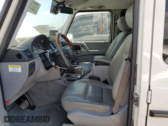 2008 Mercedes-Benz G-Class 5.0L with VIN WDCYR49E58X173606, listed as a Copart auction lot 70216394 with 0 mi miles and Salvage Title. Bid and sale history available at carsss.com. Image 7.