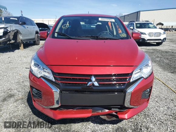 2024 Mitsubishi Mirage Black Edition with VIN ML32AWHJ5RH006741, listed as a Copart auction lot 46078985 with 9,162 mi miles and Salvage title. Bid and sale history available at DreamBid. Image 5.