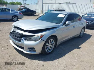 2015 Infiniti Q50 with VIN JN1BV7AR3FM405659, listed as a IAAI auction lot 41949596 with 101,196 mi miles and . Bid and sale history available at DreamBid. Image 2.