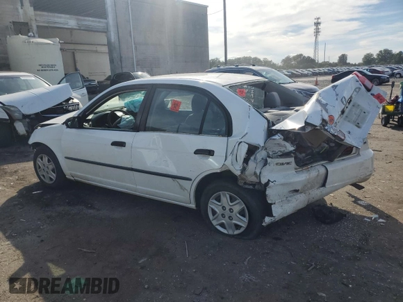 2003 Honda Civic DX with VIN 1HGES15363L021710, listed as a Copart auction lot 82133654 with 0 mi miles and Salvage Title. Bid and sale history available at carsss.com. Image 2.