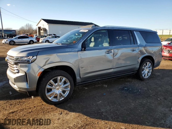 2024 Chevrolet Suburban High Country with VIN 1GNSKGKL3RR156553, listed as a Copart auction lot 78226654 with 21,558 mi miles and Salvage Title. Bid and sale history available at DreamBid. Image 1.