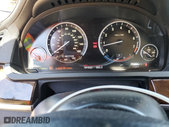 2013 BMW 7 Series 740Li xDrive с VIN WBAYF4C55DDE23798, выставлен на аукционе Copart как лот 52967665 с пробегом 191 023 миль миль и Списание • Salvage title. История ставок и продаж доступна на DreamBid. Изображение 9.