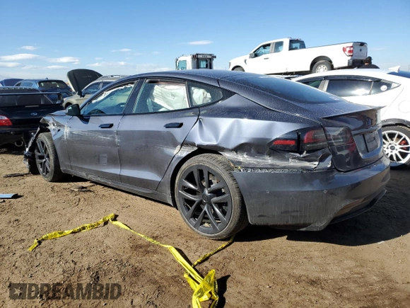 2023 Tesla Model S Plaid with VIN 5YJSA1E64PF499373, listed as a Copart auction lot 78744674 with Not provided miles and Salvage title. Bid and sale history available at DreamBid. Image 2.