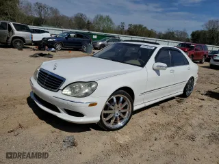 2006 Mercedes-Benz S-Class 5.0L with VIN WDBNG75JX6A484109, listed as a Copart auction lot 47224105 with 0 mi miles and Salvage Title. Bid and sale history available at carsss.com. Image 1.