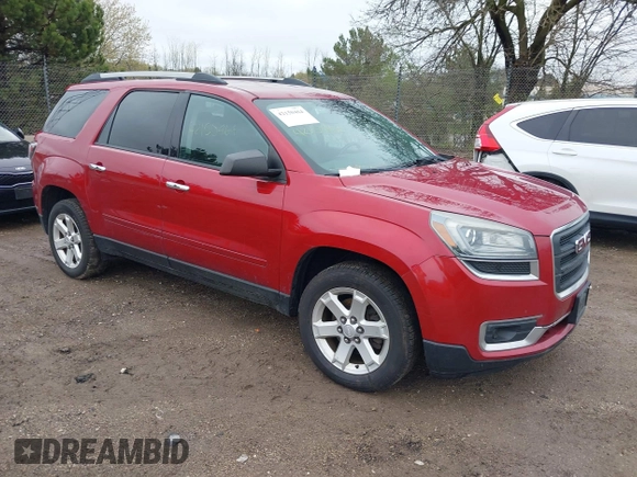 2013 GMC Acadia SLE with VIN 1GKKRNED0DJ136026, listed as a IAAI auction lot 42150464 with 188,500 mi miles and . Bid and sale history available at carsss.com. Image 1.