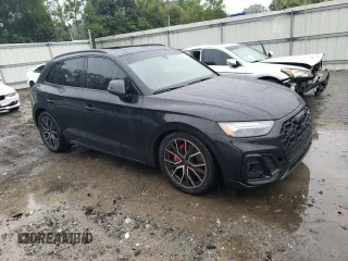 2024 Audi SQ5 Prestige with VIN WA1C4AFY8R2018925, listed as a Copart auction lot 66091634 with 5,836 mi miles and Salvage Title. Bid and sale history available at DreamBid. Image 4.