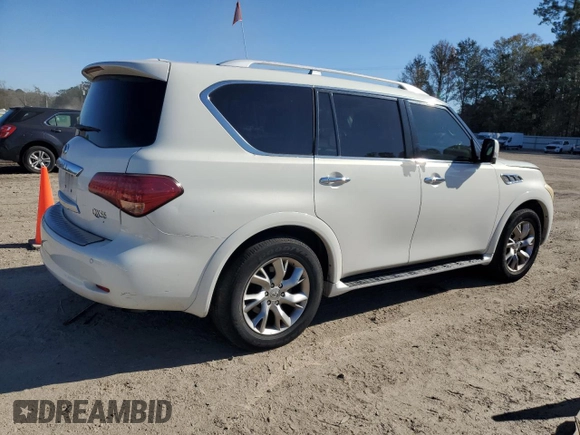 2013 Infiniti QX56 8-passenger with VIN JN8AZ2ND7D9730026, listed as a Copart auction lot 85692114 with 184,795 mi miles and Clean Title. Bid and sale history available at carsss.com. Image 3.