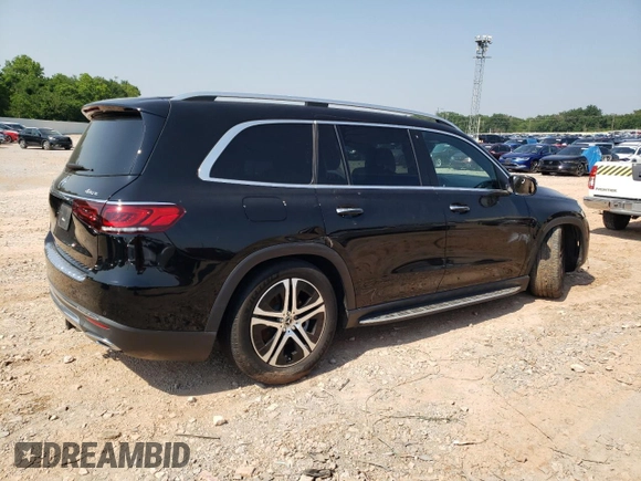 2021 Mercedes-Benz GLS 450 with VIN 4JGFF5KE9MA428692, listed as a Copart auction lot 54798934 with 60,466 mi miles and Salvage Title. Bid and sale history available at DreamBid. Image 3.