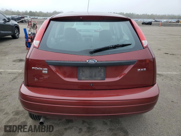 2005 Ford Focus S with VIN 3FAFP37N55R136243, listed as a Copart auction lot 49668445 with 144,211 mi miles and Salvage Title. Bid and sale history available at carsss.com. Image 6.