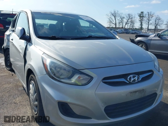 2013 Hyundai Accent GLS with VIN KMHCT4AE4DU477465, listed as a IAAI auction lot 41930256 with 48,877 mi miles and . Bid and sale history available at carsss.com. Image 1.