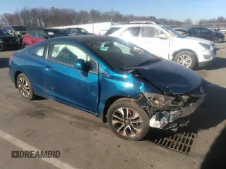 2013 Honda Civic Cpe EX with VIN 2HGFG3B89DH530951, listed as a IAAI auction lot 37728515 with 130,000 mi miles. Bid and sale history available at carsss.com. Image 1.