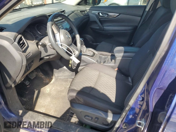 2017 Nissan Rogue SV with VIN 5N1AT2MT0HC897323, listed as a Copart auction lot 52097075 with 90,264 mi miles and Salvage Title. Bid and sale history available at carsss.com. Image 7.