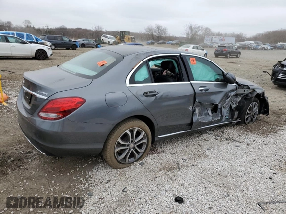 2017 Mercedes-Benz C 300 with VIN 55SWF4KBXHU210325, listed as a Copart auction lot 48869295 with 49,331 mi miles and Salvage Title. Bid and sale history available at carsss.com. Image 3.