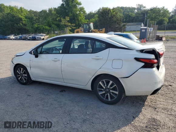 2021 Nissan Versa SV with VIN 3N1CN8EV0ML878153, listed as a Copart auction lot 59637955 with 76,673 mi miles and Salvage title. Bid and sale history available at DreamBid. Image 2.