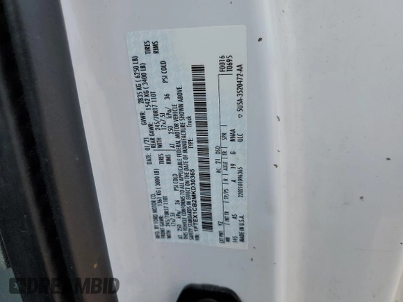 2021 Ford F-150 XL with VIN 1FTEX1CB2MKD30365, listed as a Copart auction lot 53964295 with 187,469 mi miles and Clean title. Bid and sale history available at DreamBid. Image 12.