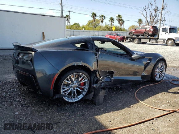 2017 Chevrolet Corvette Z06 3LZ with VIN 1G1YU2D63H5602397, listed as a Copart auction lot 47068345 with 45,752 mi miles and Salvage Title. Bid and sale history available at carsss.com. Image 3.