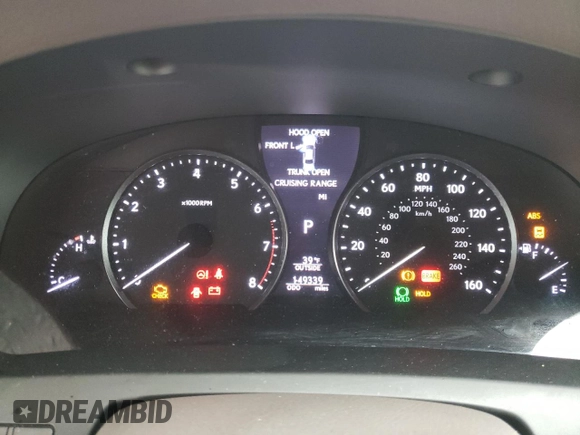 2016 Lexus LS 460 with VIN JTHCL5EF5G5026085, listed as a Copart auction lot 47098375 with 149,339 mi miles and Salvage title. Bid and sale history available at DreamBid. Image 9.