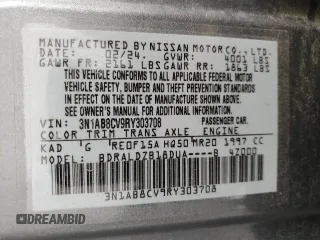2024 Nissan Sentra SV with VIN 3N1AB8CV9RY303708, listed as a Copart auction lot 65278555 with 36,841 mi miles and Clean title. Bid and sale history available at DreamBid. Image 12.