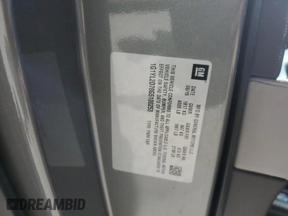 2016 Chevrolet Corvette Z51 3LT z VIN 1G1YL2D78G5100253, wystawiony jako Copart lot #76594944 z przebiegiem Nie podano mil oraz Nie do naprawy • Non repairable. Historia ofert i sprzedaży dostępna na DreamBid. Obrazek 13.