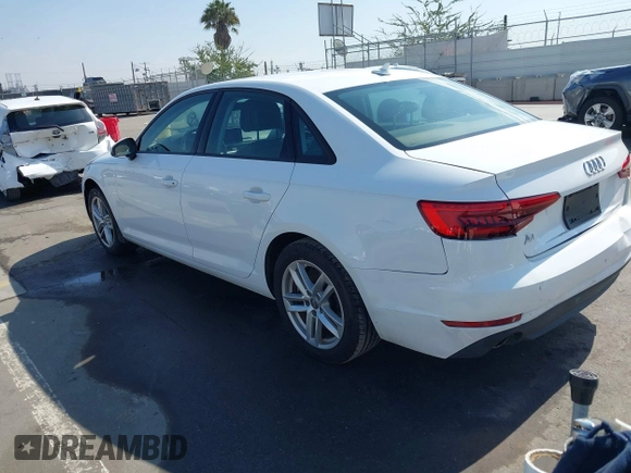 2017 Audi A4 Premium with VIN WAUGNAF46HN021107, listed as a IAAI auction lot 41593316 with 103,205 mi miles. Bid and sale history available at carsss.com. Image 3.