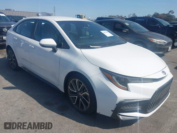 2020 Toyota Corolla SE with VIN 5YFS4RCE1LP029557, listed as a IAAI auction lot 41947507 with 37,134 mi miles. Bid and sale history available at carsss.com. Image 1.