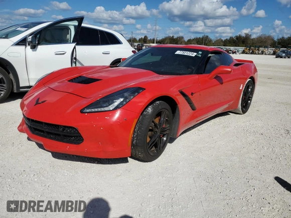 2016 Chevrolet Corvette 2LT with VIN 1G1YC2D7XG5117958, listed as a Copart auction lot 77501224 with 0 mi miles and Salvage Title. Bid and sale history available at carsss.com. Image 1.