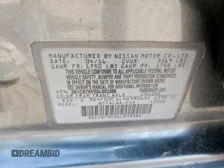 2016 Nissan Versa S with VIN 3N1CN7AP2GL893386, listed as a Copart auction lot 62690355 with 46,970 mi miles and Salvage title. Bid and sale history available at DreamBid. Image 13.