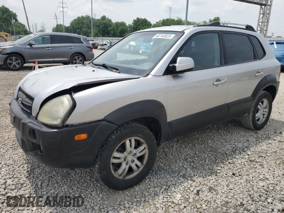 2006 Hyundai Tucson GLS with VIN KM8JN72D46U261840, listed as a Copart auction lot 60743025 with 155,077 mi miles and Salvage title. Bid and sale history available at DreamBid. Image 1.