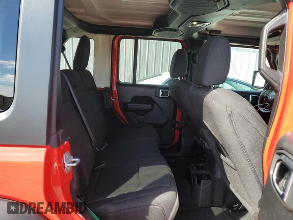 2022 Jeep Wrangler Unlimited Willys with VIN 1C4HJXDM4NW252778, listed as a Copart auction lot 72534664 with 20,014 mi miles and Salvage Title. Bid and sale history available at DreamBid. Image 10.