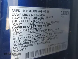 2021 Audi Q8 Premium Plus z VIN WA1EVAF17MD040579, wystawiony jako Copart lot #51805705 z przebiegiem 32 901 mil mil oraz Tytuł czysty. Historia ofert i sprzedaży dostępna na DreamBid. Obrazek 14.