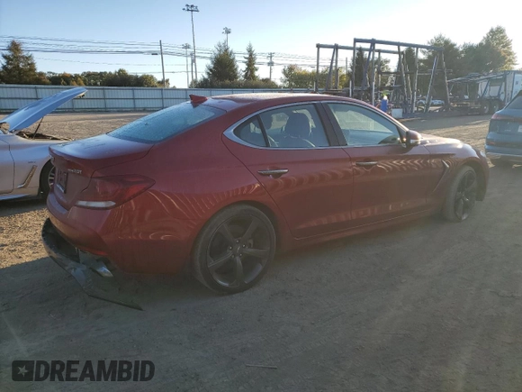 2019 Genesis G70 2.0T Advanced with VIN KMTG44LA6KU033399, listed as a Copart auction lot 73278344 with 52,598 mi miles and Salvage Title. Bid and sale history available at carsss.com. Image 3.