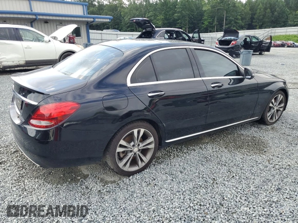 2016 Mercedes-Benz C 300 with VIN 55SWF4JB7GU129184, listed as a Copart auction lot 64310895 with 136,660 mi miles and Salvage title. Bid and sale history available at DreamBid. Image 3.