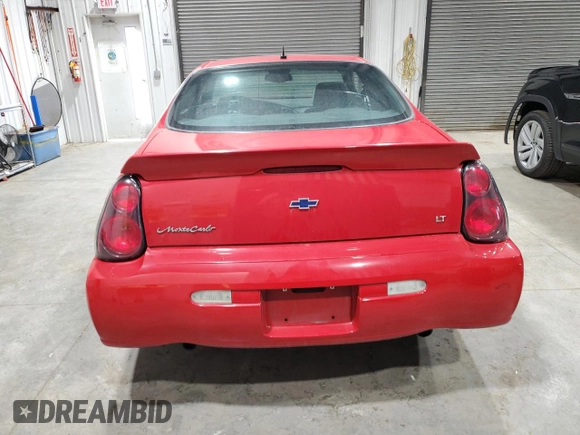 2005 Chevrolet Monte Carlo LT with VIN 2G1WX12K759266230, listed as a Copart auction lot 80693544 with 106,362 mi miles and Clean Title. Bid and sale history available at carsss.com. Image 6.