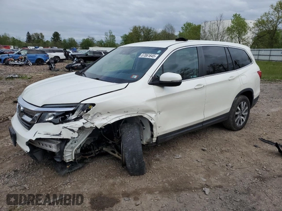 2019 Honda Pilot EX z VIN 5FNYF6H36KB056239, wystawiony jako Copart lot #57061645 z przebiegiem 107 880 mil mil oraz Szkoda całkowita • Salvage title. Historia ofert i sprzedaży dostępna na DreamBid. Obrazek 1.