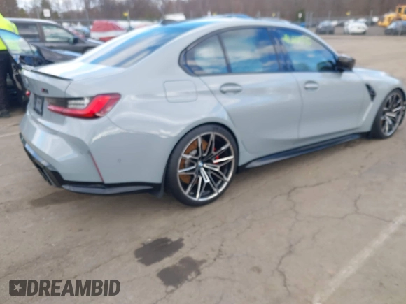 2024 BMW M3 Competition xDrive with VIN WBS43AY00RFS56564, listed as a IAAI auction lot 41222485 with 7,477 mi miles and . Bid and sale history available at DreamBid. Image 4.