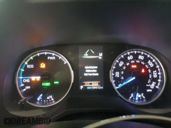 2019 Toyota RAV4 Hybrid XLE with VIN 2T3RWRFV7KW018121, listed as a Copart auction lot 53134755 with 184,512 mi miles and Clean Title. Bid and sale history available at carsss.com. Image 9.
