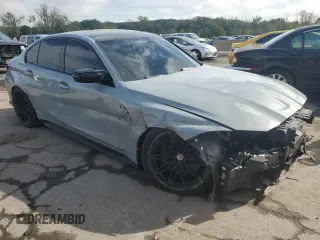 2022 BMW M3 Competition xDrive with VIN WBS43AY09NFM97744, listed as a Copart auction lot 72728864 with 7,724 mi miles and Salvage title. Bid and sale history available at DreamBid. Image 4.