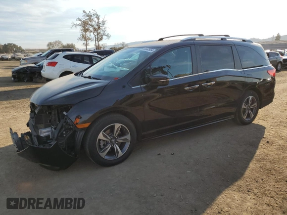 2020 Honda Odyssey Touring with VIN 5FNRL6H87LB007609, listed as a Copart auction lot 84562954 with 22,763 mi miles and Salvage Title. Bid and sale history available at DreamBid. Image 1.