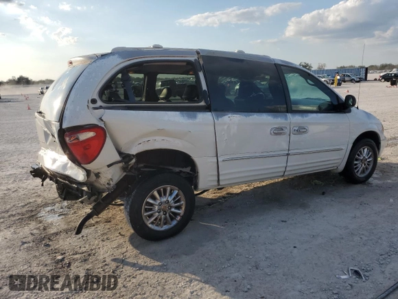 2002 Chrysler Town & Country Limited with VIN 2C8GP64L12R571490, listed as a Copart auction lot 43608465 with 158,236 mi miles and Salvage Title. Bid and sale history available at carsss.com. Image 3.