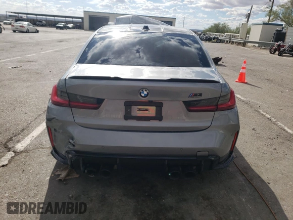 2024 BMW M3 Competition with VIN WBS33AY05RFS22907, listed as a Copart auction lot 70072274 with 5,323 mi miles and Salvage title. Bid and sale history available at DreamBid. Image 6.