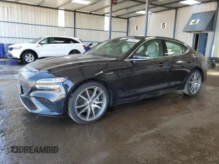 2023 Genesis G70 2.0T with VIN KMTG34TA6PU129124, listed as a Copart auction lot 58492934 with 13,407 mi miles and Clean Title. Bid and sale history available at carsss.com. Image 1.