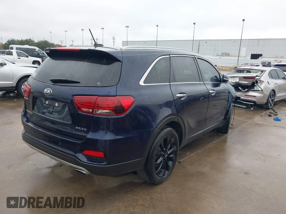 2020 Kia Sorento EX V6 with VIN 5XYPH4A5XLG677628, listed as a IAAI auction lot 41106780 with 62,374 mi miles. Bid and sale history available at carsss.com. Image 4.