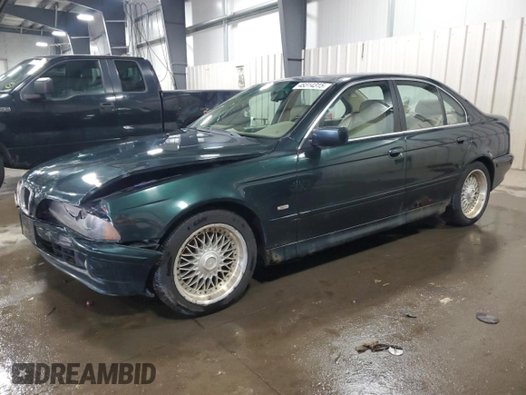 2001 BMW 5 Series 525i with VIN WBADT33481GF40536, listed as a Copart auction lot 48314315 with 165,461 mi miles and Salvage Title. Bid and sale history available at carsss.com. Image 1.